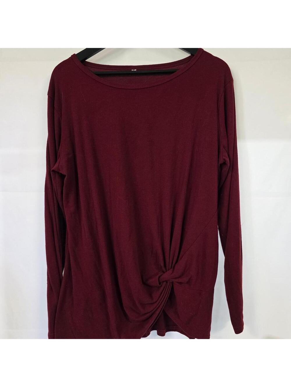 Women's Burgundy and Red Shirt